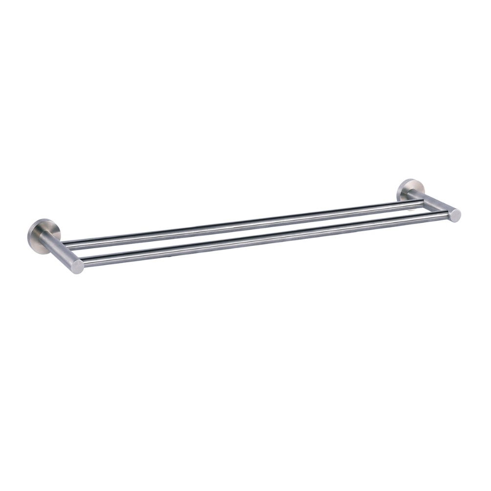 Product Cut out image of the JTP Inox Brushed Stainless Steel Twin Towel Rail